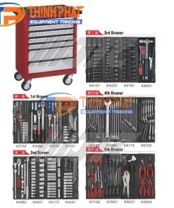 Tủ đồ nghề và bộ đồ nghề 344 chi tiết JTC-3931+344