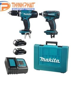 Bộ máy khoan bắt vít dùng pin 18V Makita DLX2022